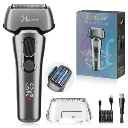 Hatteker Floating Wet and Dry Two Reciprocating Blades Electric Shaver