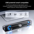 USB Wired Speaker Computer Bluetooth Speaker LED Light Bar Stereo Subwoofer Bass Speaker Surround Sound Box For PC Laptop Phone