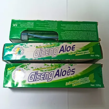 Giseng Aloe Toothpaste and Parodontax Clean Mint Toothpaste