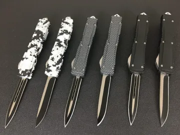 Microtech Black Automatic OTF Knife with Glass Breaker