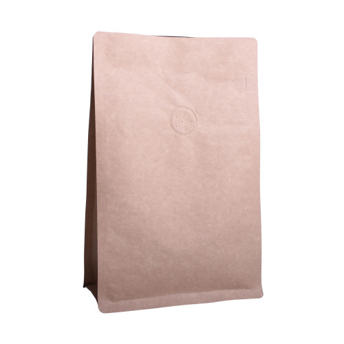 Biodegradable Kraft Paper 12oz Box Bottom Coffee Bag