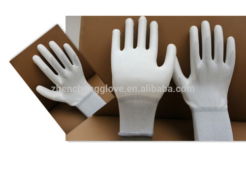 13 gauge white nylon shell nitrile coated gloves