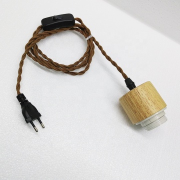 Budget Friendly DIY Twisted Hemp Rope Pendant Lamp with Wooden E27 Lamp Head