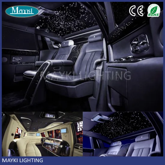 Car roof top ceiling star light with mini LED fibre optic engine and PMMA end glow fiber