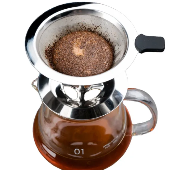 stainless steel food grade reusable  cone strainer coffee filter