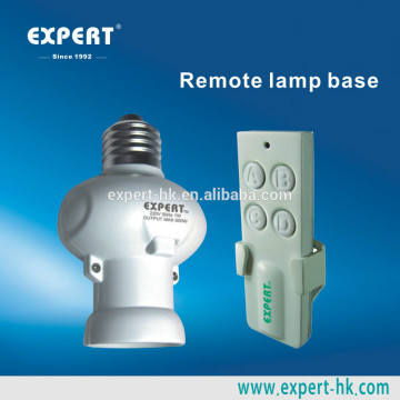 Wireless Remote Control lamp base for incandescent bulbs and energy saving lamps