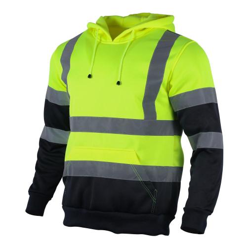 مخصص Hi Vis Full zip fleece fleecy hoodie