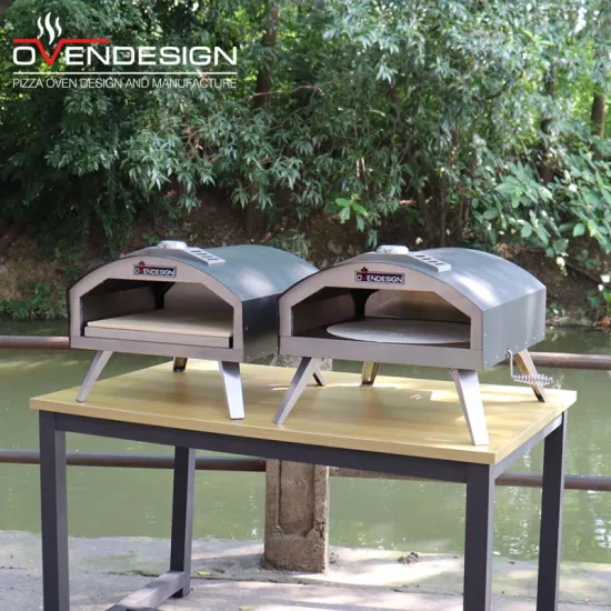 China Wholesale Portable Pizza Making Oven With Pizza And Countertop 16-inch Gas Manual Rotary Pizza Oven Propane BBQ Grills