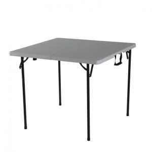 Hollow blow-molded folding square table