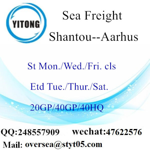 Shantou Port Transporte marítimo de carga a Aarhus