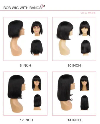 Transparent lace bob wigs brazilian short straight bob wigs human hair bob wig