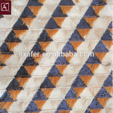 two color sequins embroidery fabric for dress