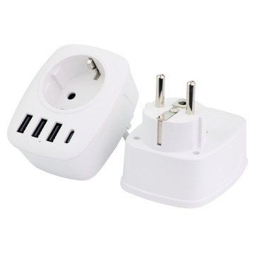 EU PLUP 4USB Dải nguồn - Trend Trend USB Tiện ích mở rộng sạc với ổ cắm loại C