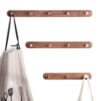 Wall-mounted Solid Wood Hooks