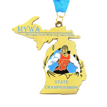 Custom Gold Medal Powerlifting Sports Metal Medal