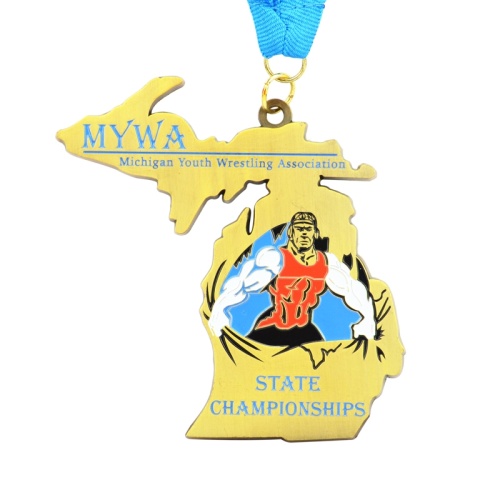 Medaglia d&#39;oro personalizzata Powerlifting Sports Metal Medal