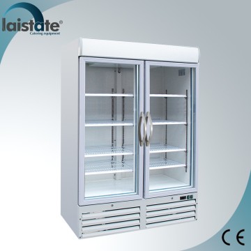 2 Glass Door Upright Ventilated Refrigerated Merchandiser