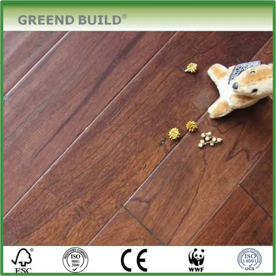 Hand scraping engineered wood flooring