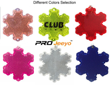 colorato portachiavi riflettente acrilico con forma di neve
