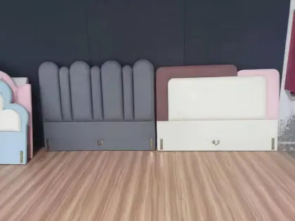 OEM quality leather solid wood bed good price