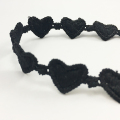 Black Charm Choker Colar em forma de coração para dama para senhora