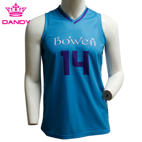 Baju baskét sublimated biru