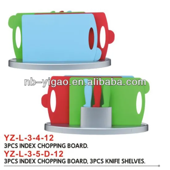 3 pieces chopping board with holes