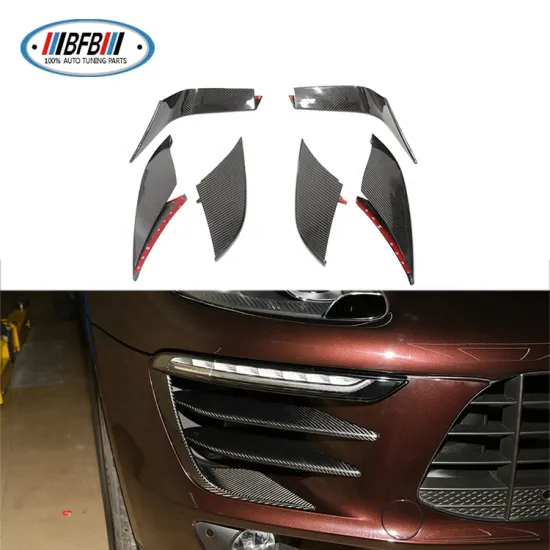 Real Carbon Fiber Fog Lamp Covers and Grills for Porsche Macan 2014-2017