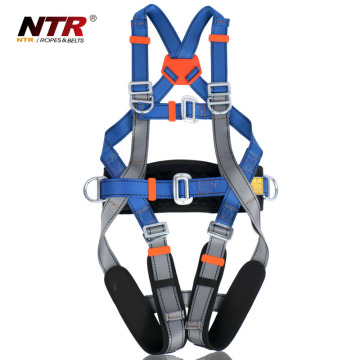 Fall protection adjustable size full body safety harness