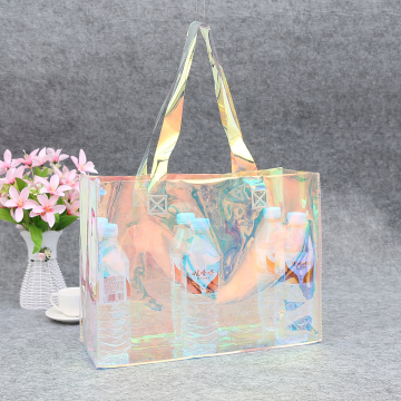 2024 New Fashion Rainbow PVC Holographic Tote Bag