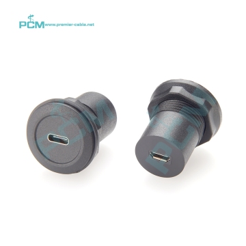 USB Type C to MicroUSB Panel Mount Adapter
