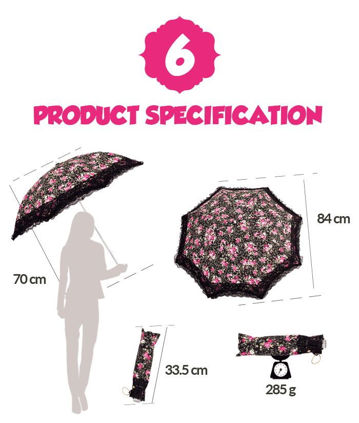 Oem Printed Floral Sun Parasol