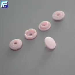 Recycled round shape four part plastic snap button