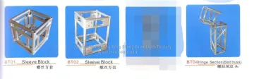 Sleeve block for aluminum alloy truss