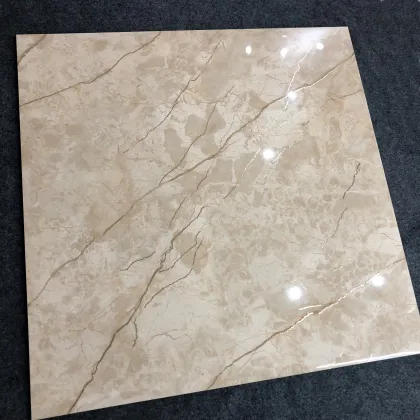 Premium 800x800 Golden Line Floor Tile for Hotel Flooring
