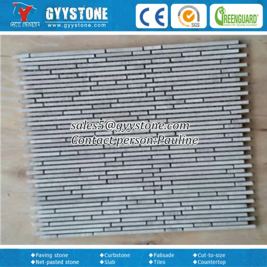 Grey wooden marble mosaic in new design for hot sale