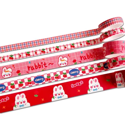 Custom Printed Lovely Handbook Decoration Masking Washi Tape for Gifts