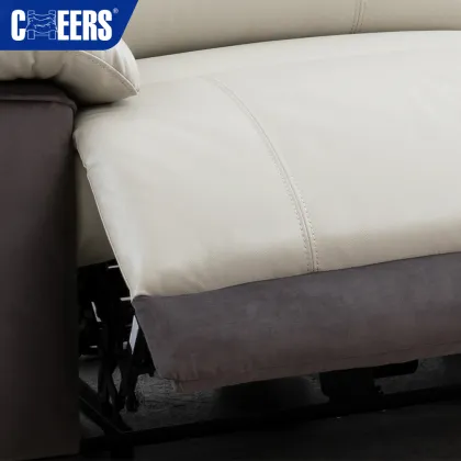 MANWAH CHEERS: Latest Design - Fashional Leather Velvet Power Reclining Loveseat Sofa