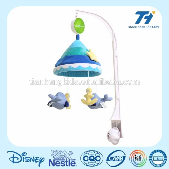 Whale hanging musical mobile with EN71 standard from Disny authorized factory