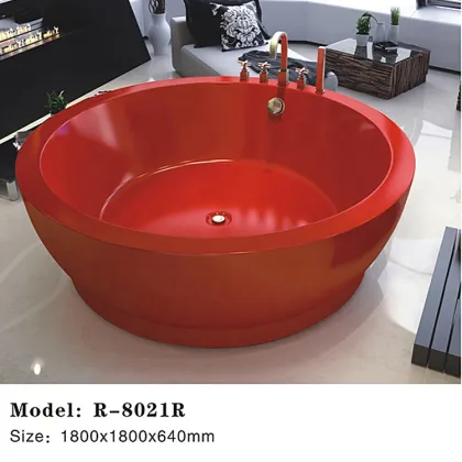 Red Heart-shaped Acrylic Bathtub
