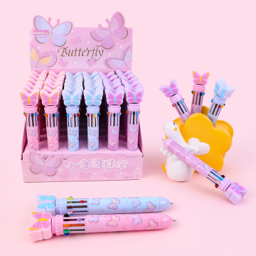 Weibo Cartoon Butterfly 10-Color Ballpoint Pen