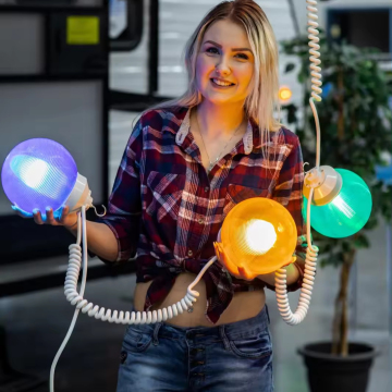 50ft 6 inci dunia akrilik lampu LED String Lampu untuk hiasan teres luaran