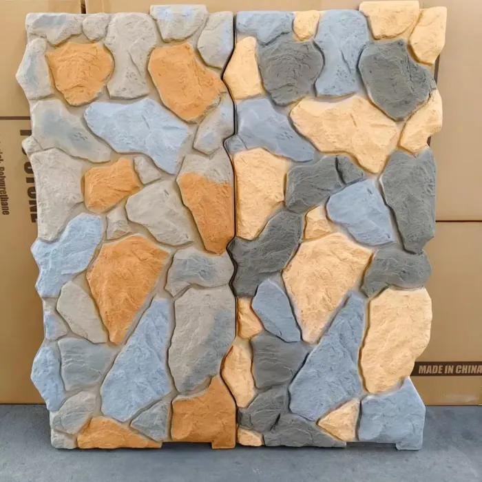 แผงผนังหิน PU ที่ทนทานค่าบำรุงรักษาต่ำ