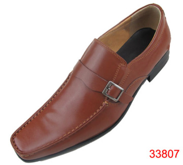 flat head calfskin dress men shoes from factory