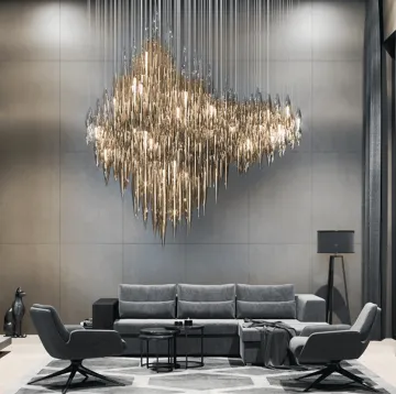 Villa large LED crystal chandelier