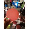 Professionally produced red Auminum oxide Velcro disc