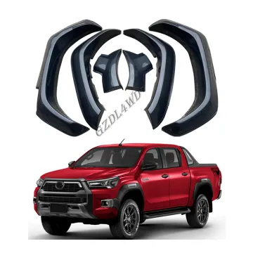 GZDL4WD Pickup Fender Flare for Hilux Accessories Rocco Rogue 2020-2021 Wheel Arch Guard Matte Black