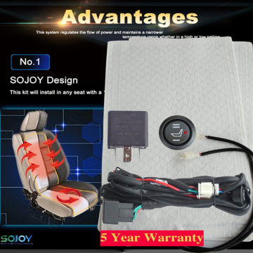 Universal Carbon Fiber Insert Heated Seat Heater Kits - 2 Seats - Sojoy