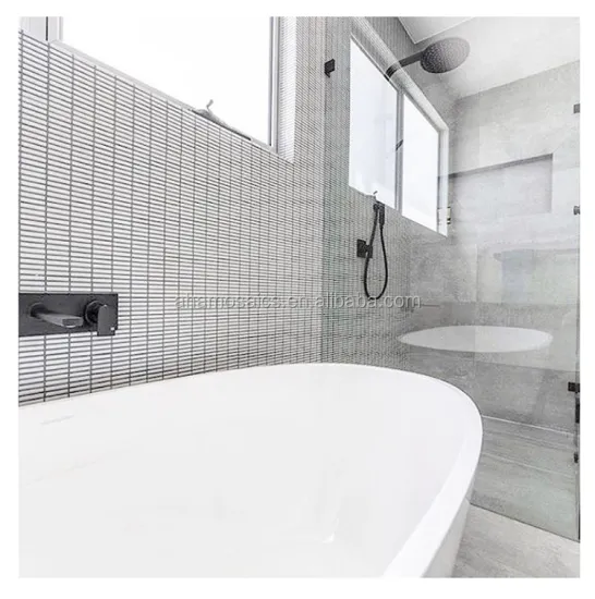 Matt White Strip Backsplash Porcelain Mosaic Tile