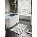 Tapis de bain à absorption d&#39;eau en forme de rectangle nordique